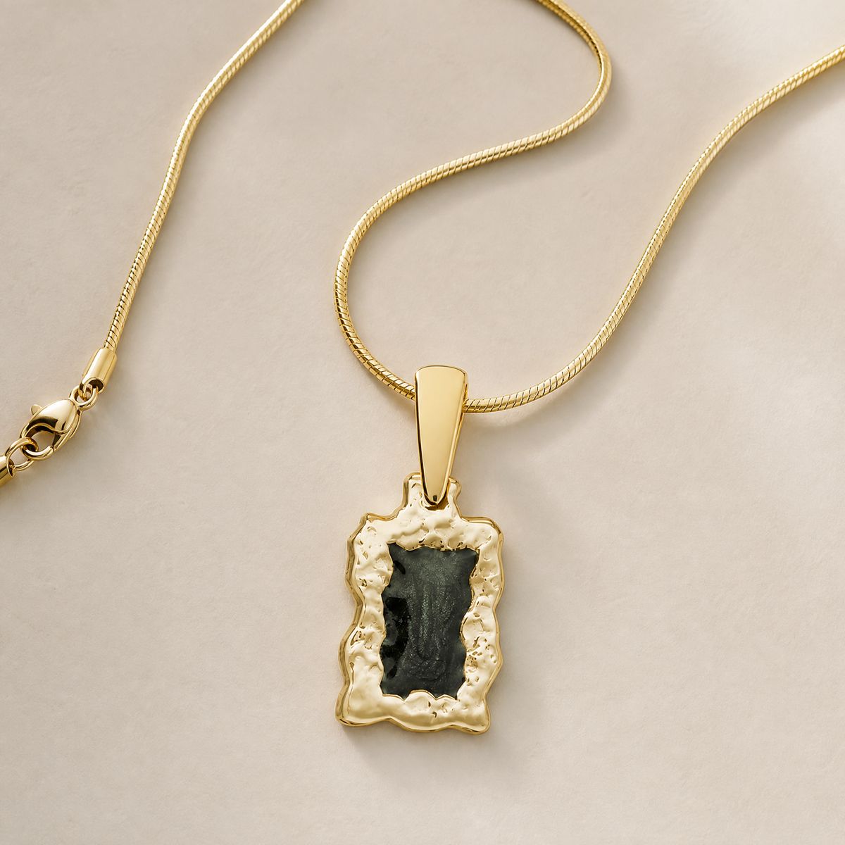 Gold Sagey Oak Ash Resin Jewelry