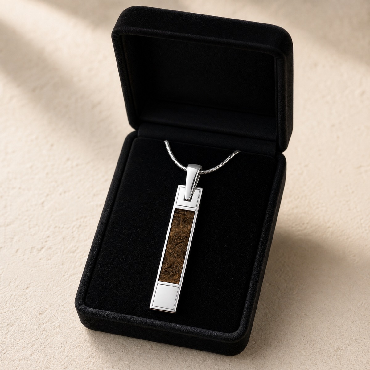 Silver Painted Canyon Ash Resin Jewelry