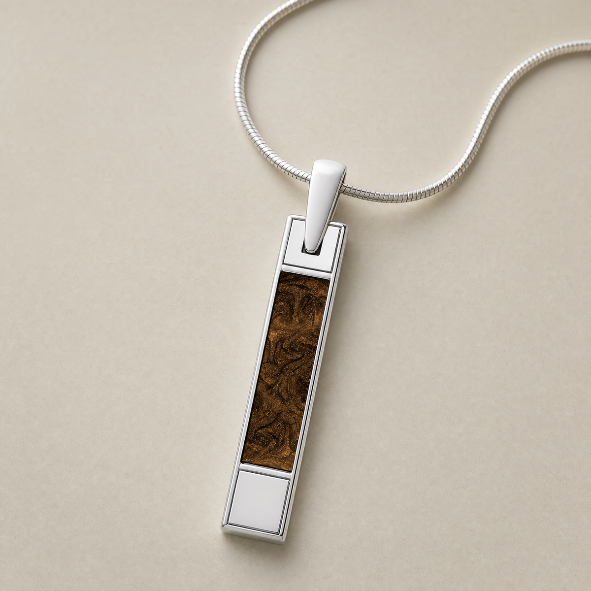 Silver Painted Canyon Ash Resin Jewelry