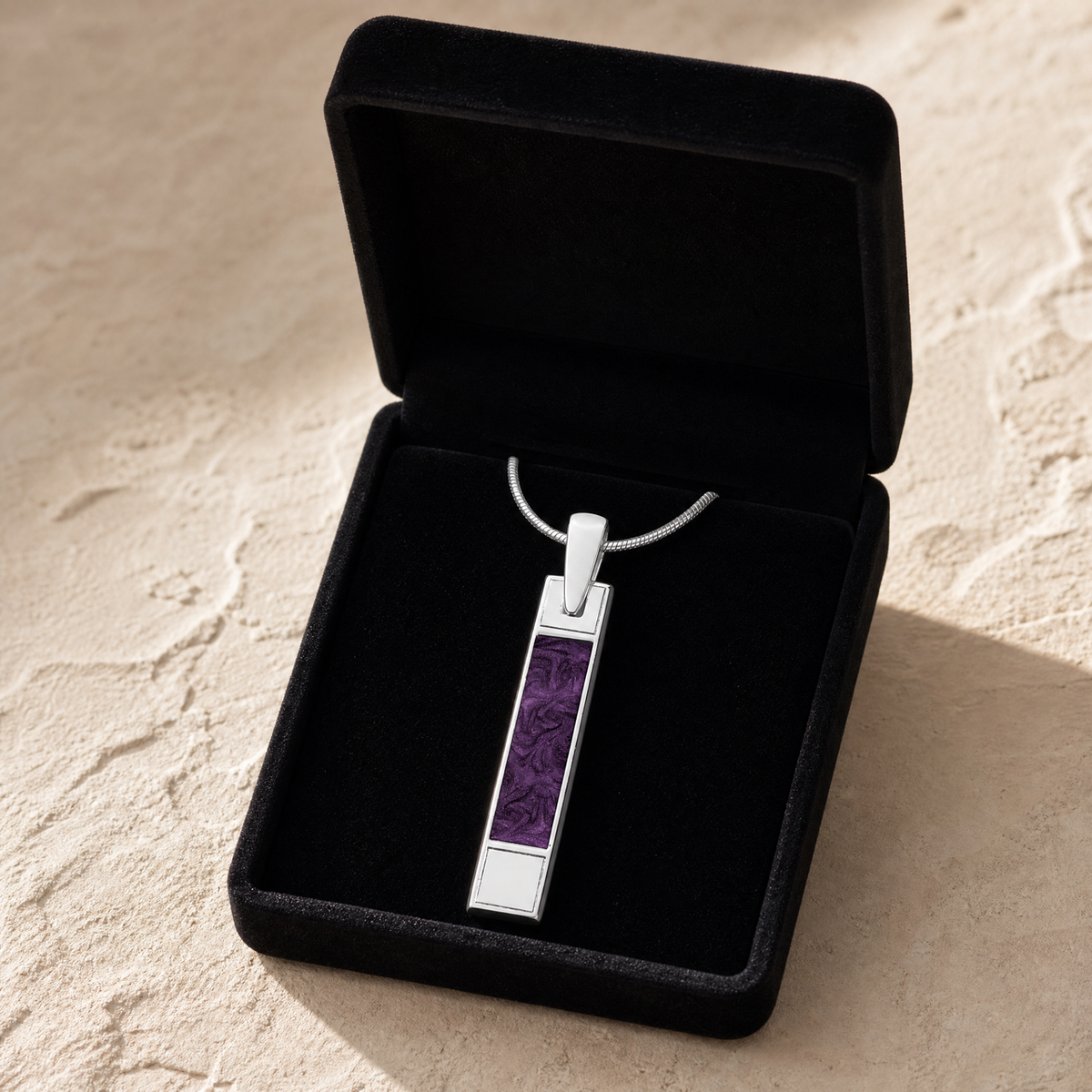 Solid 14K White Gold Holland Ash Resin Jewelry