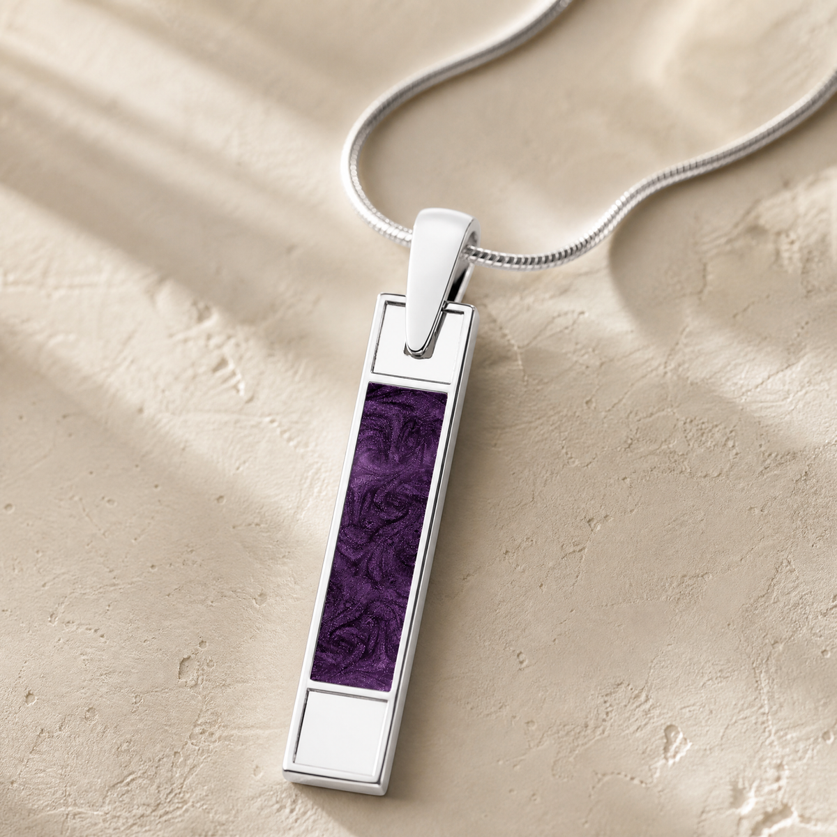 Solid 14K White Gold Holland Ash Resin Jewelry