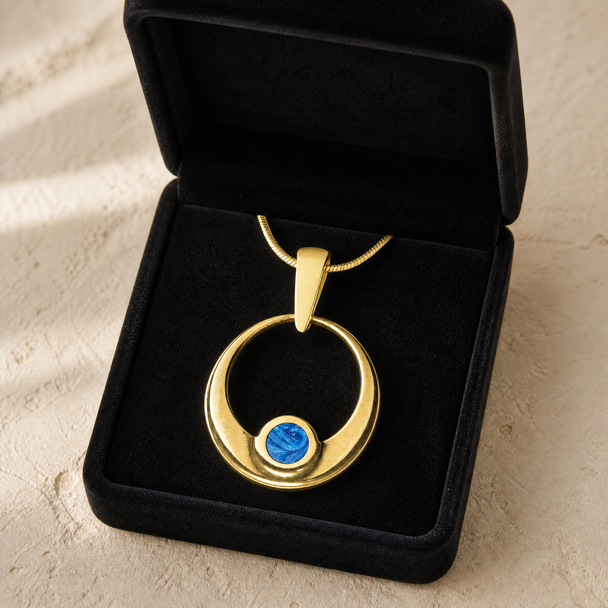 Simply Irresistable Gold Plated Round Ash Resin Jewelry