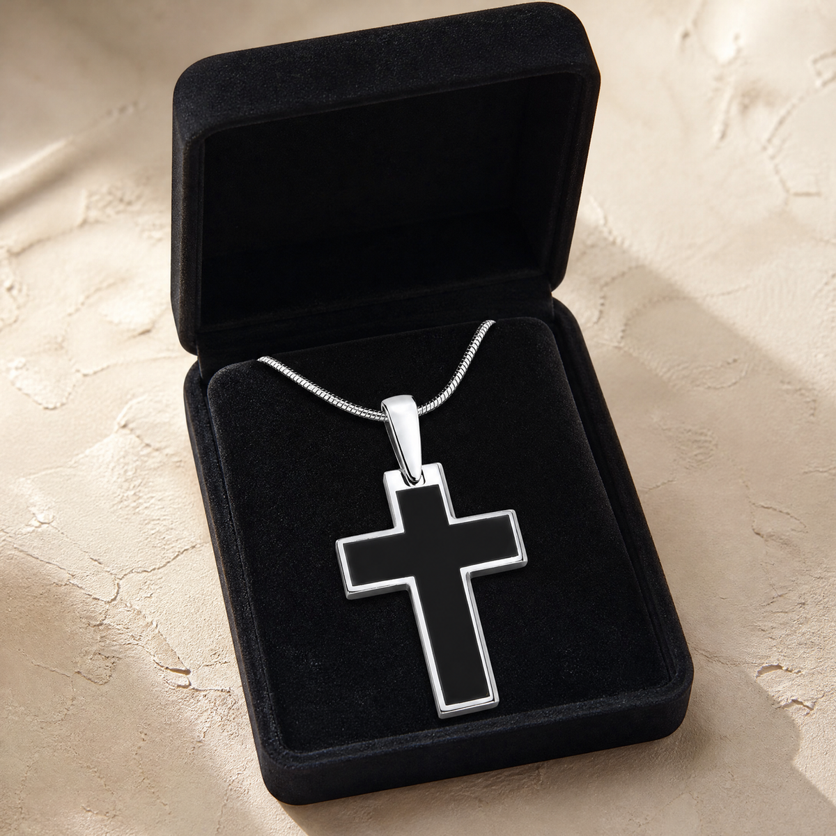 Cultured Cross Sterling Silver Ash Resin Jewelry