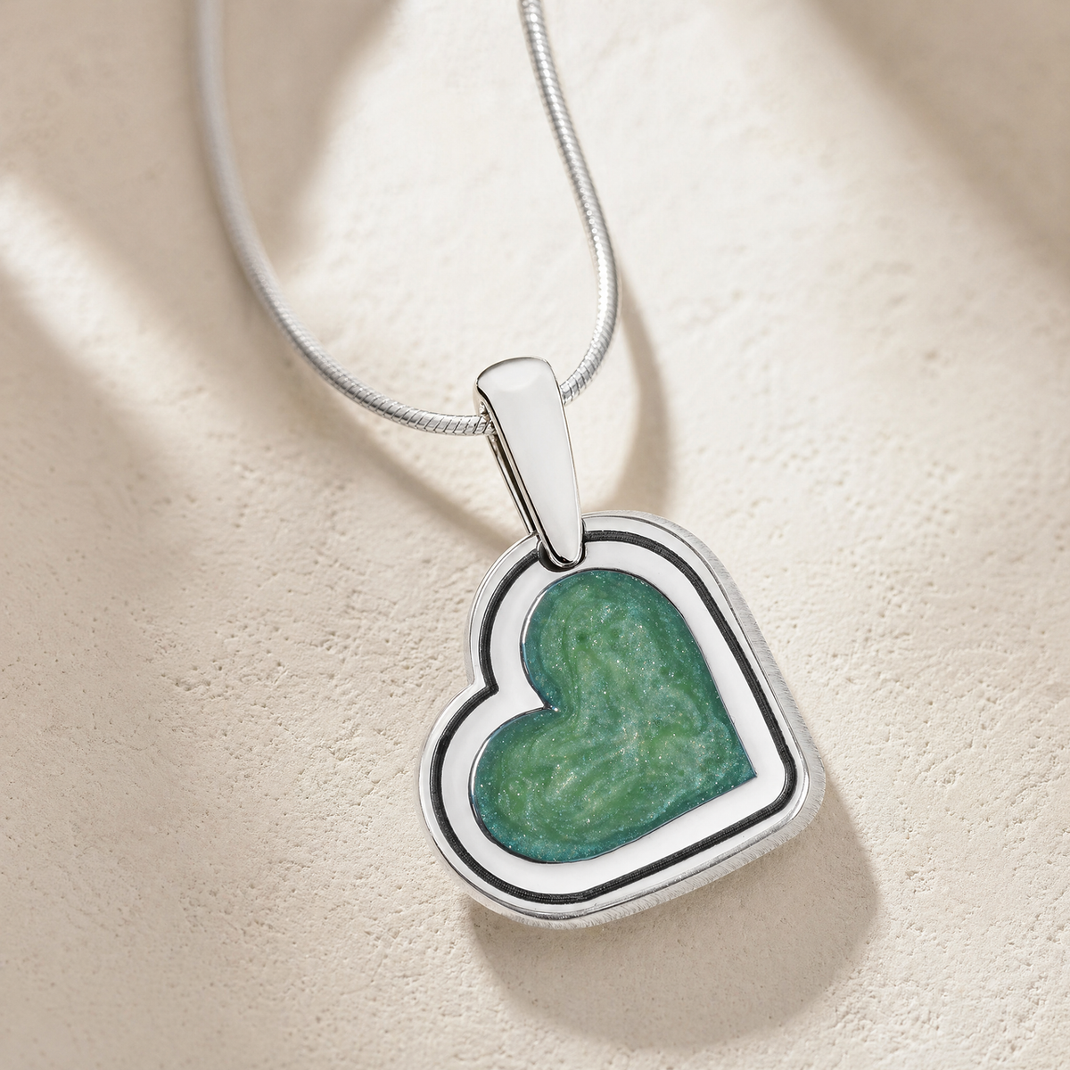 Attentive Heart Sterling Silver Ash Resin Jewelry
