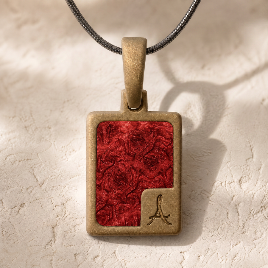 Remarkable Rectangle Bronze Finish Ash Resin Jewelry