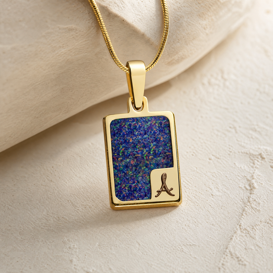 Pleasing Rectangle Gold Plated Ash Resin Jewelry