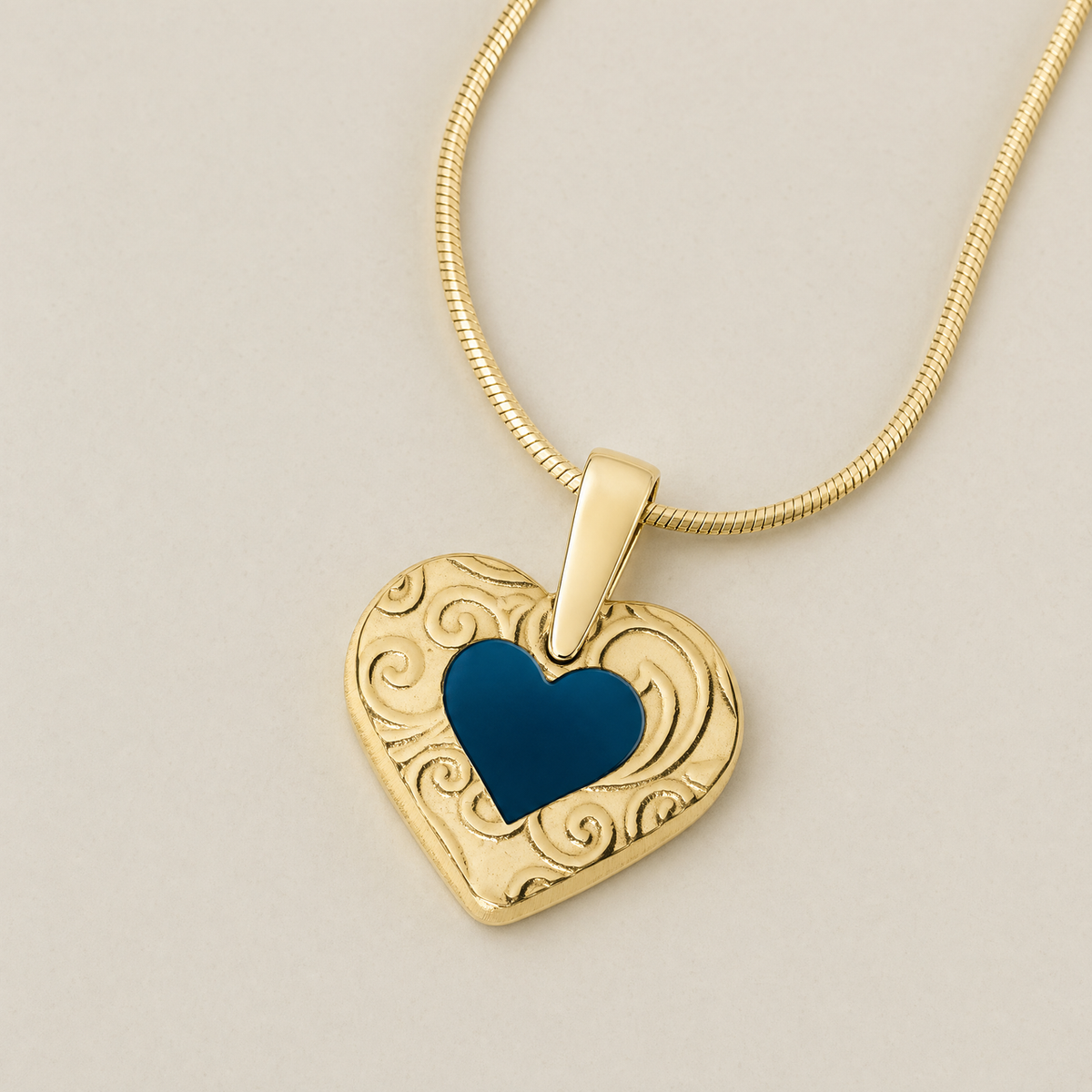 Pleasant Heart Gold Plated Ash Resin Jewelry
