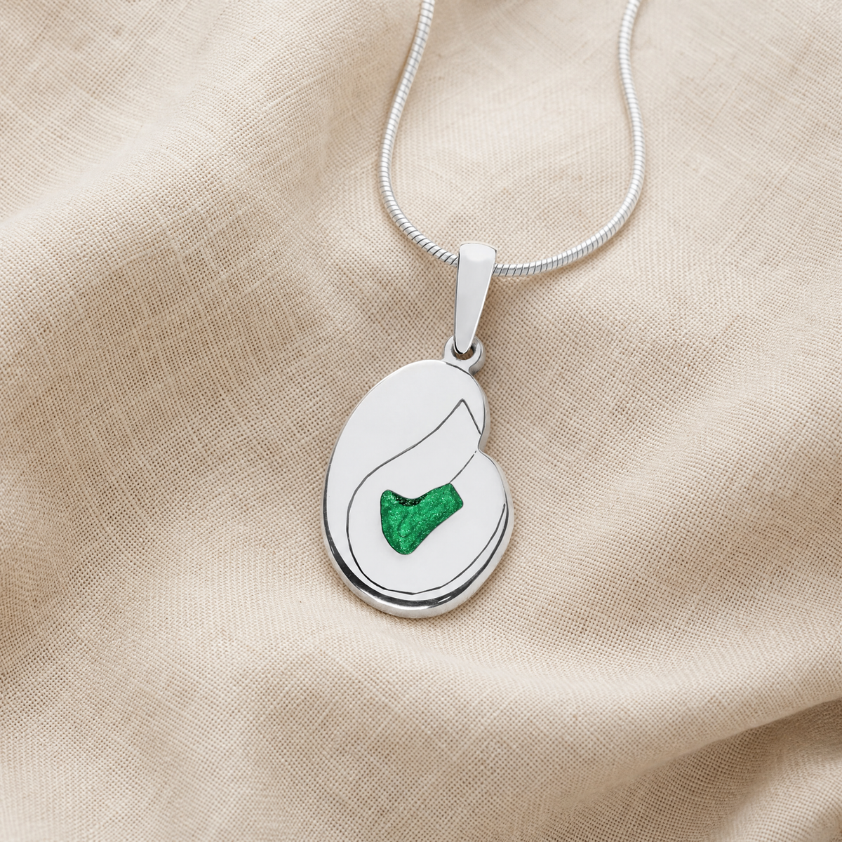 Beloved Sterling Silver with Forest Ash Resin Jewelry