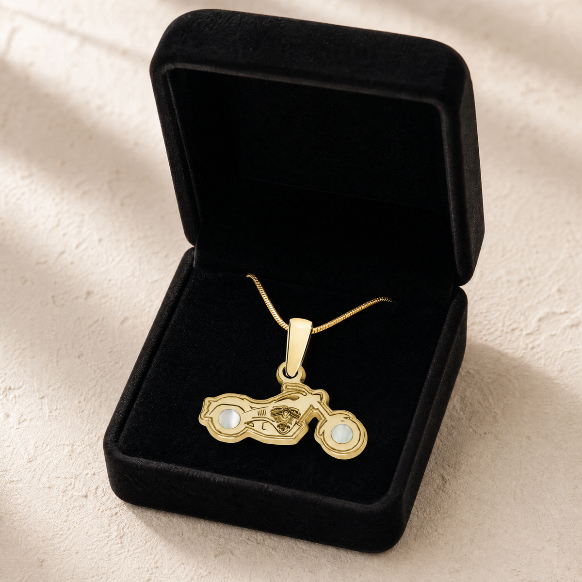Riding Along Gold Plated with Cream Ash Resin Jewelry