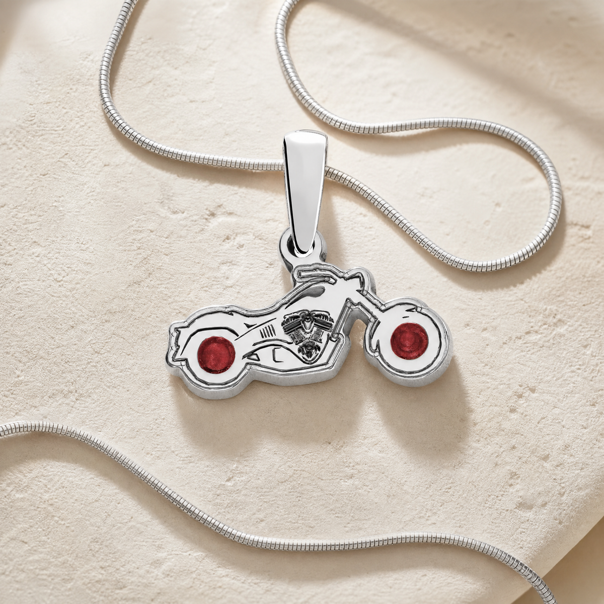 Riding Along Sterling Silver with Crimson Ash Resin Jewelry