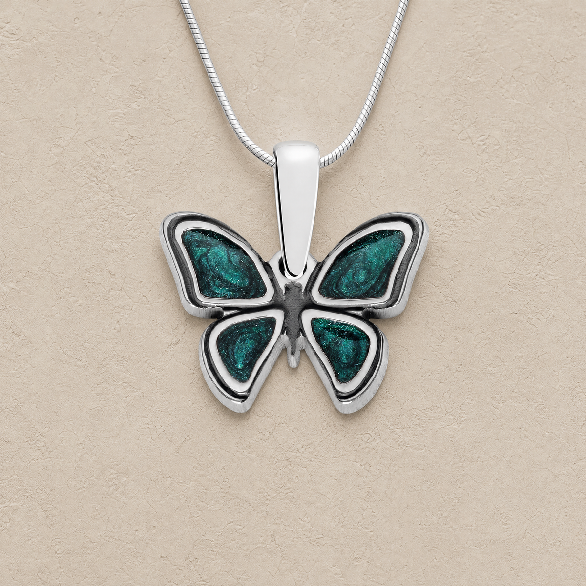 Lovable Butterfly Sterling Silver Ash Resin Jewelry