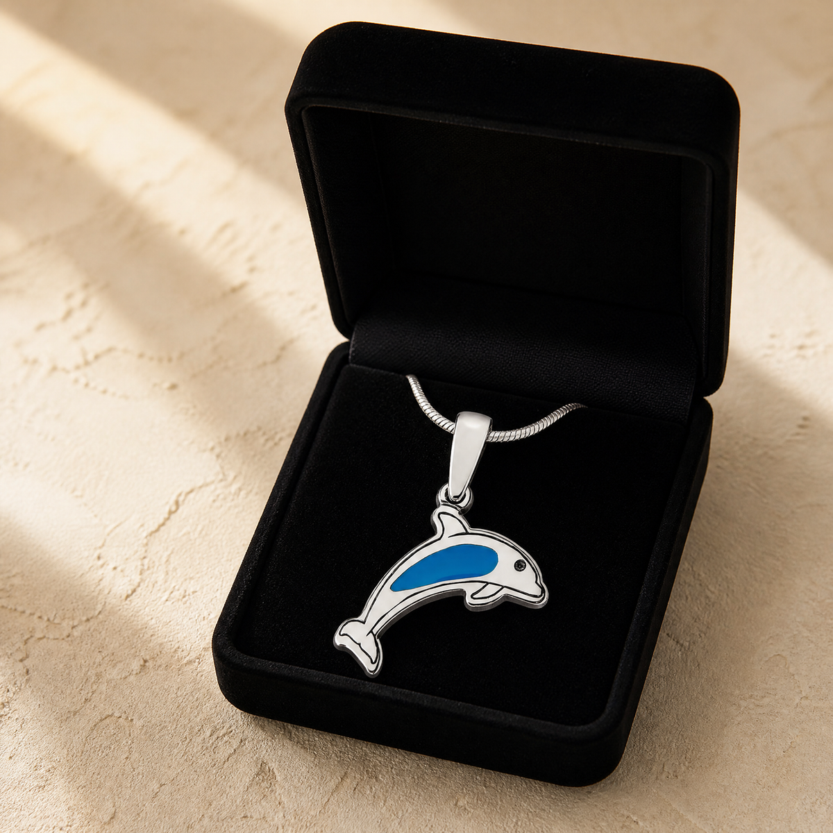 Jubilant Dolphin Sterling Silver Ash Resin Jewelry