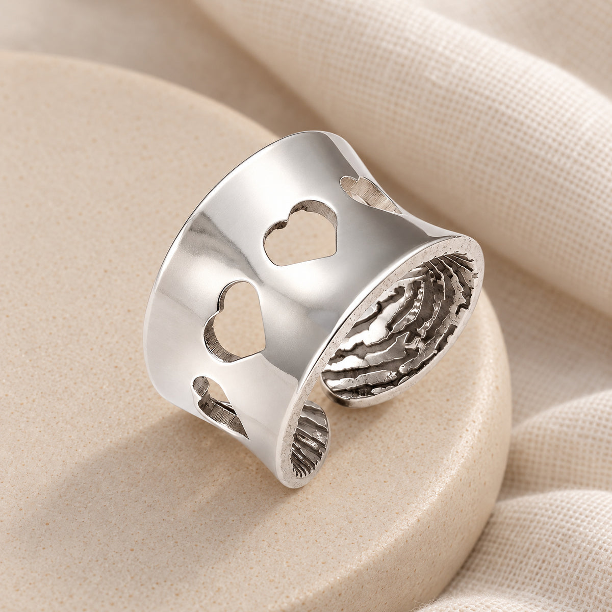 Harmony Sterling Silver Fingerprint Ring — alternate view