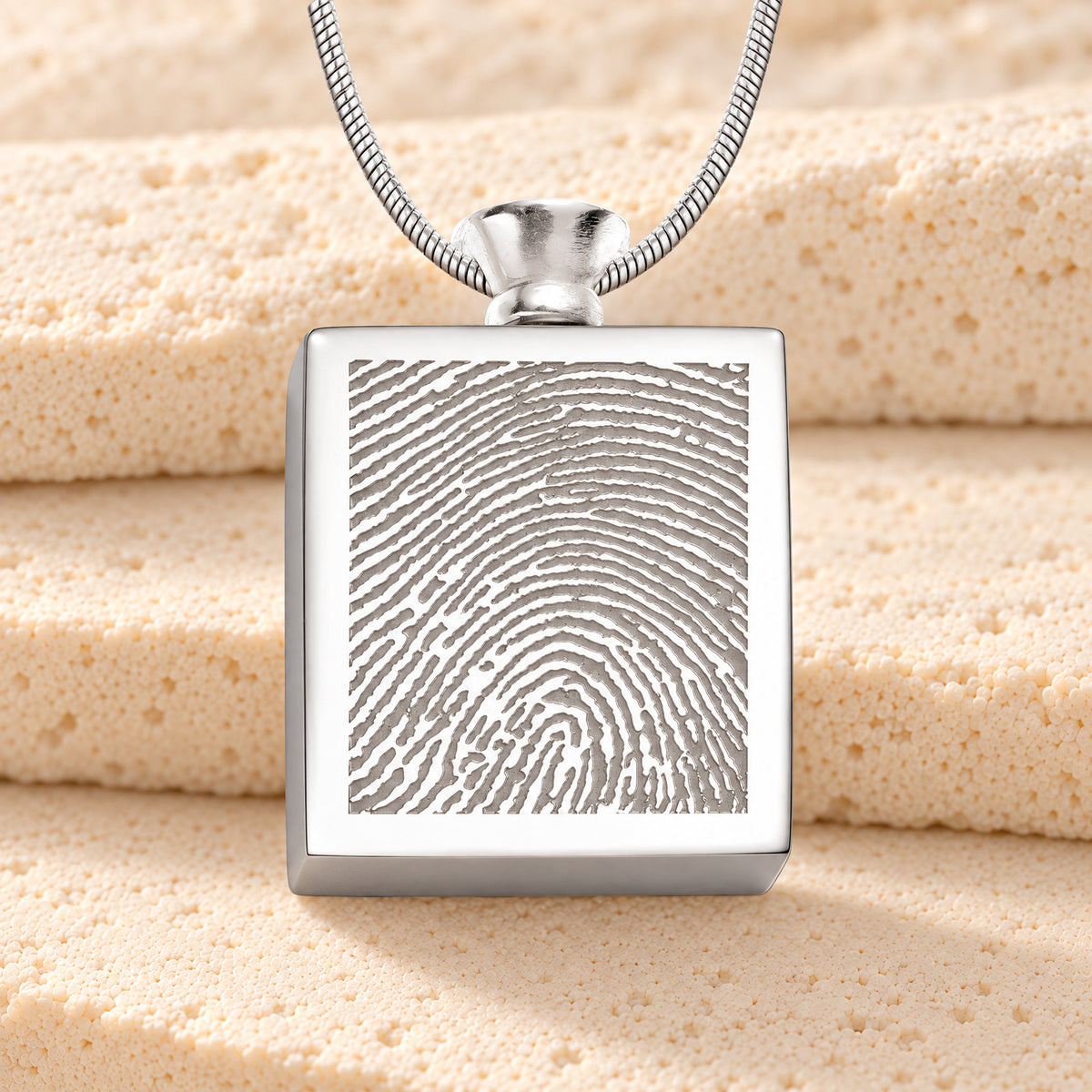 Stainless Glorious Moments Fingerprint Necklace — main