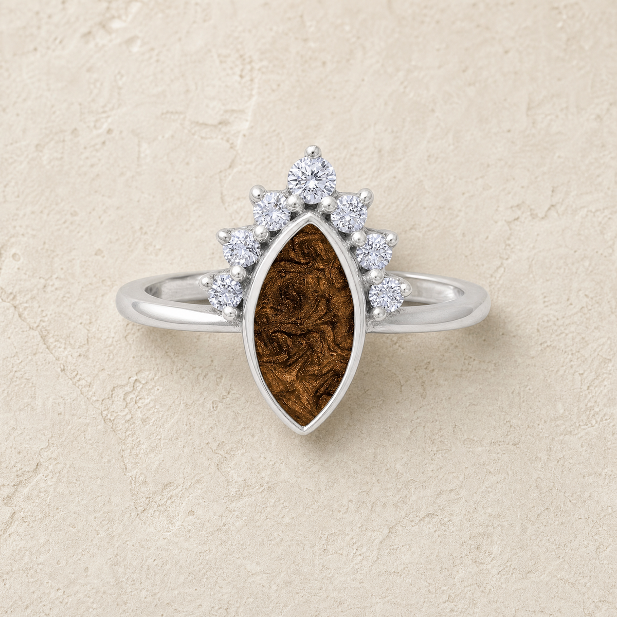 Women's Sterling Silver Lakeway Ash Ring with Carob