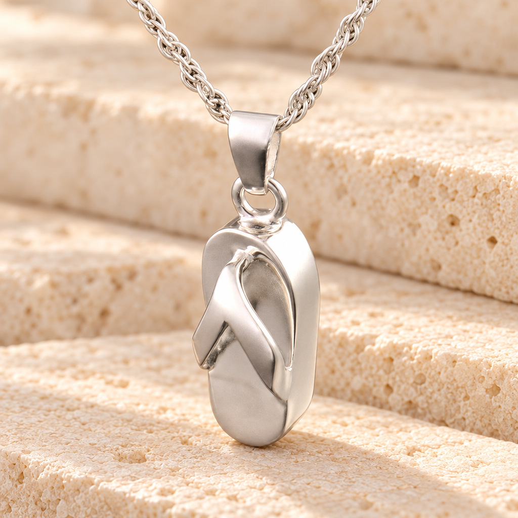 14k White Gold Beach Funeral Jewelry — main — evr595wg