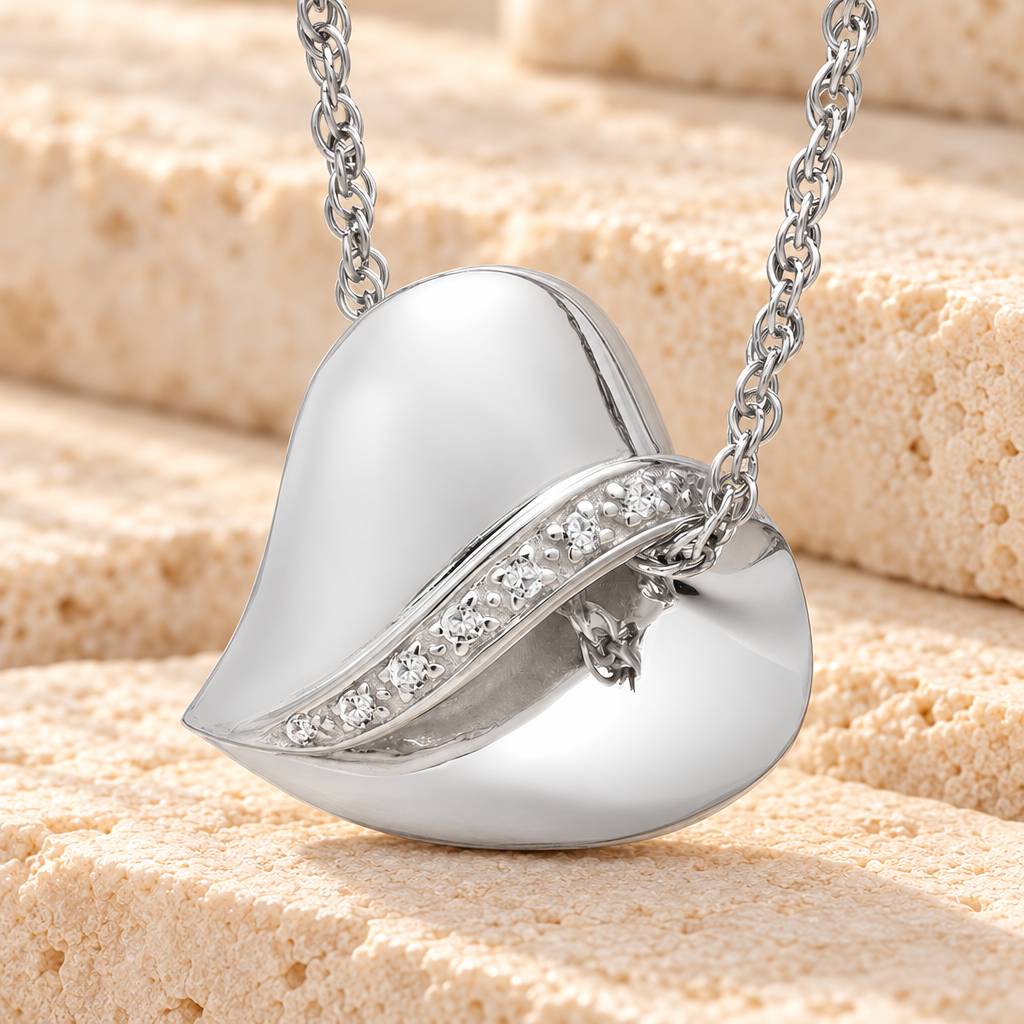 Silver Thankful Heart Memorial Pendant — main — evr6311ss
