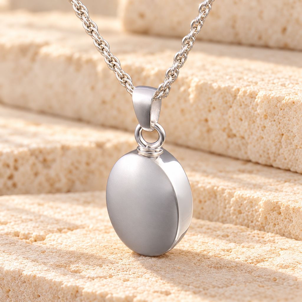 Sterling Silver Oblique Memorial Locket — main — evr870ss