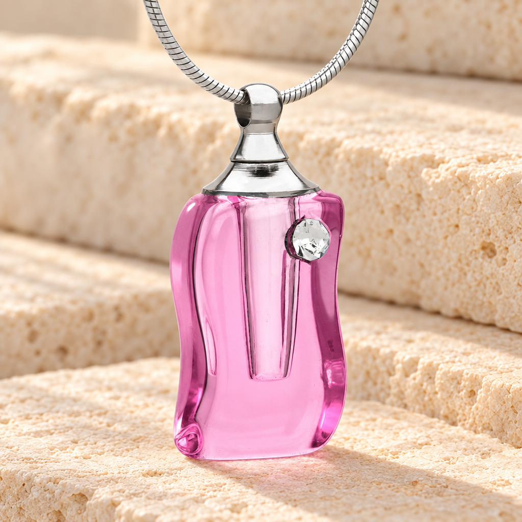 Glass Locket Peony Jewelry Urn — main — evr2013