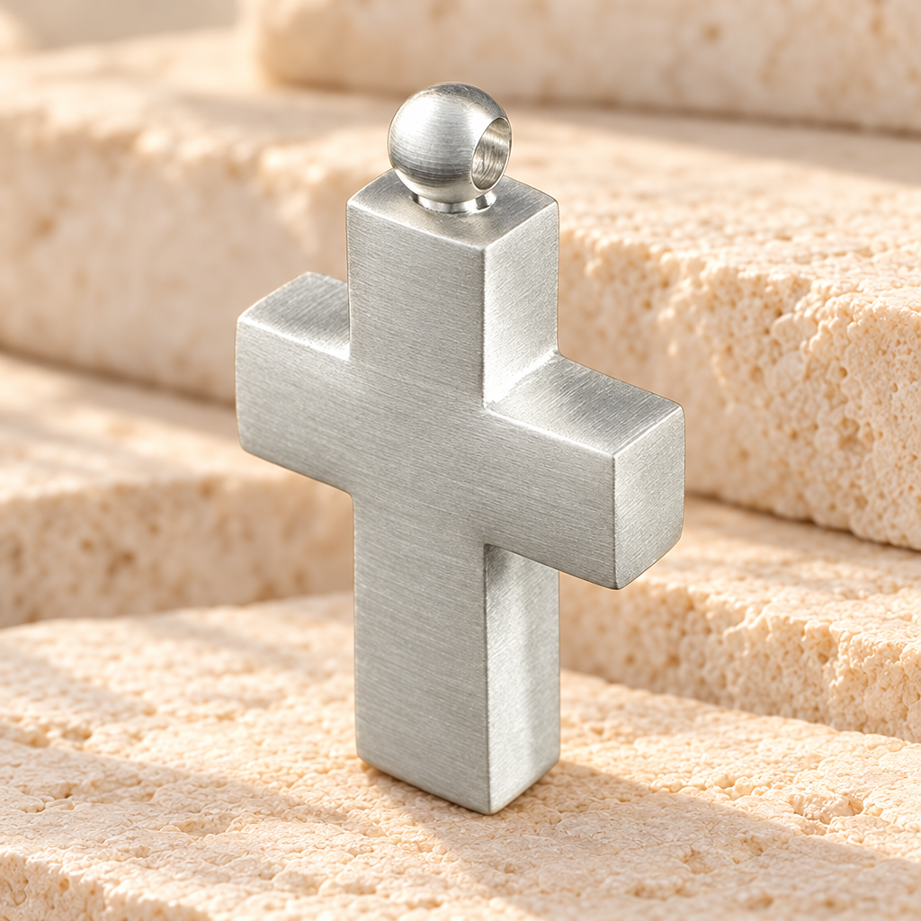 Pewter Cross Funeral Jewelry — main — evr113pw