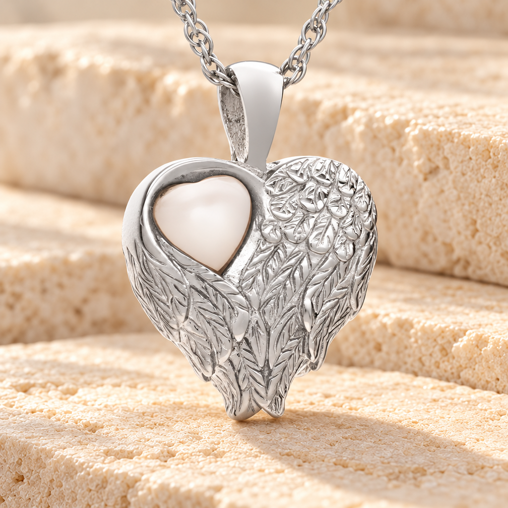 Sterling Silver Heart of Love Ash Pendant — main — evr6029ss