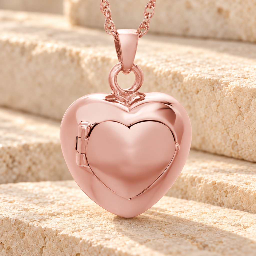 14K Rose Gold Purity Heart Urn Jewelry — main product image