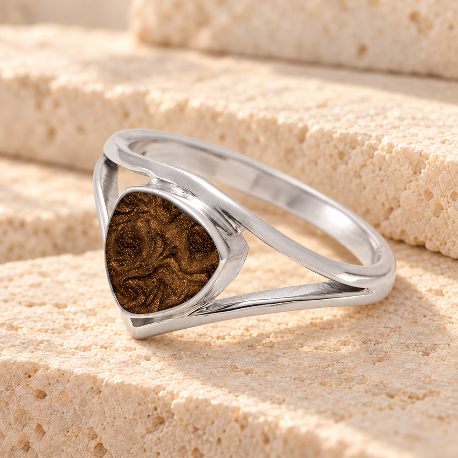 Women's Sterling Silver Willowbrook Ash Ring with Carob