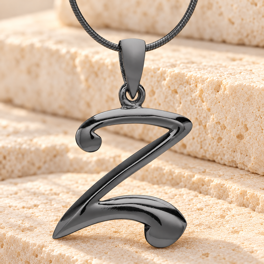 Black "Z" Initial Cremation Jewelry — main — evr6446b