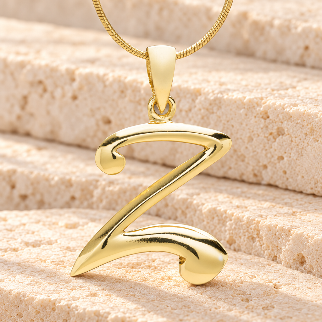 Gold "Z" Initial Cremation Jewelry — main — evr6446g