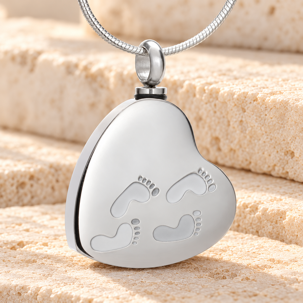 Stainless Traveling Heart Urn Pendant — main — evr6764ss