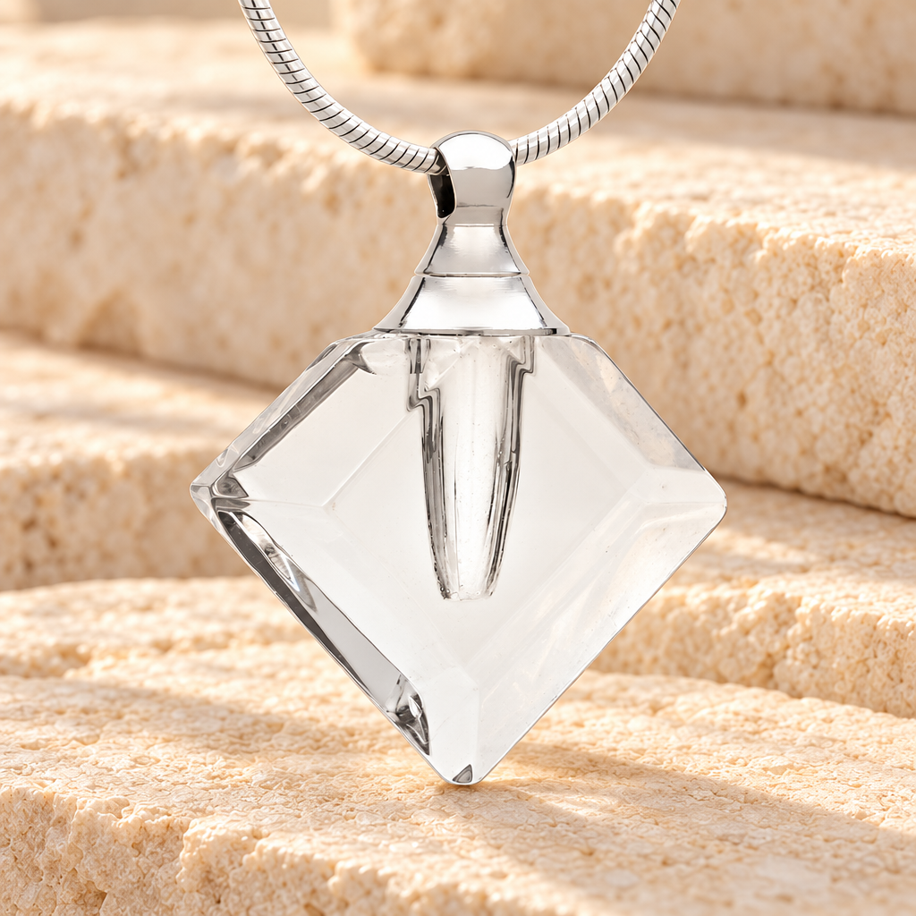 Glass Locket Peaceful Keepsake Pendant — main — evr2033