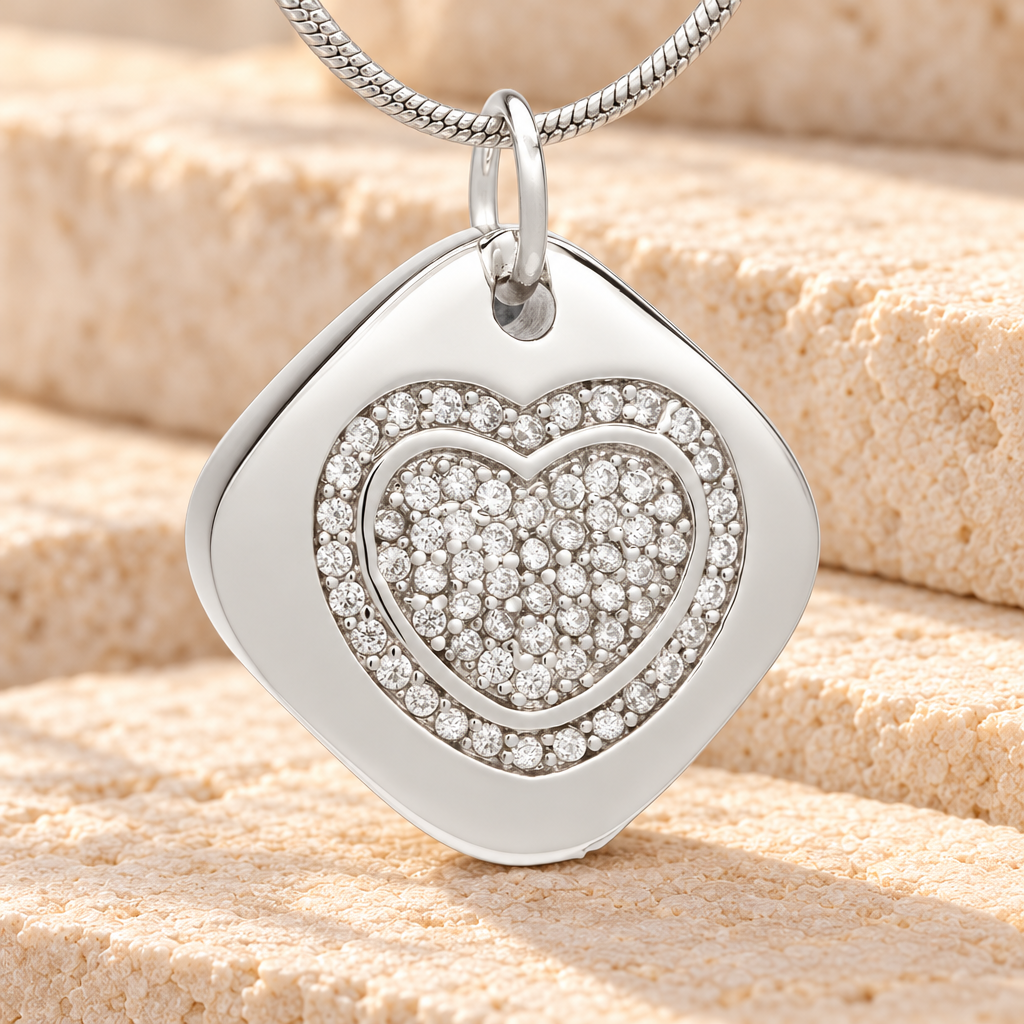 Designer Heart Memorial Jewelry — main — evr6392s