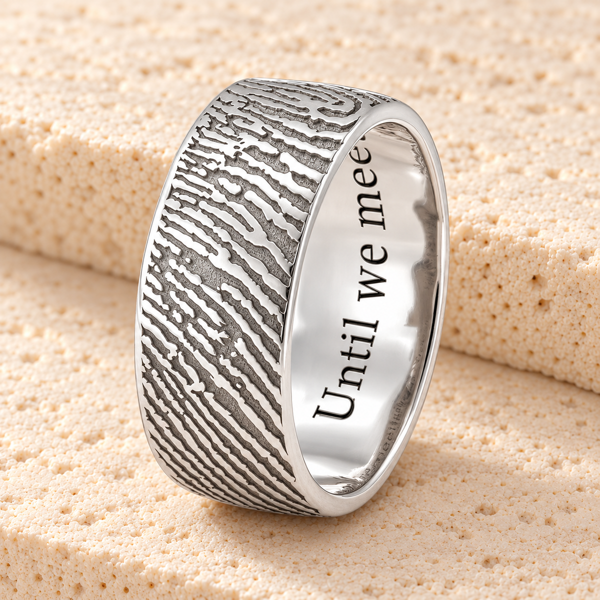 Men's Standard Sterling Silver Fingerprint Ring — main — evr30001s