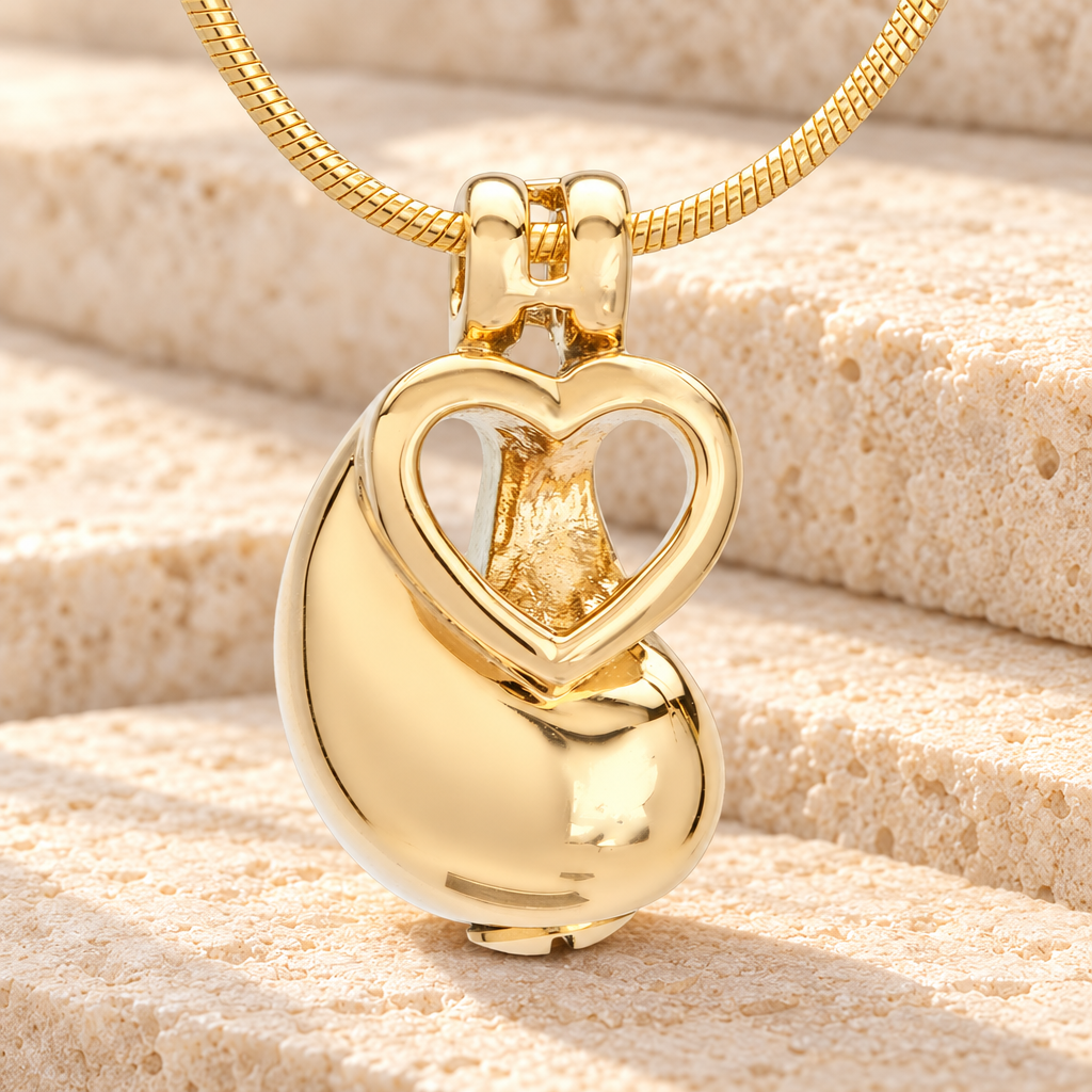 Gold Plated Hand in Hand Memorial Jewelry — main — evr6167g