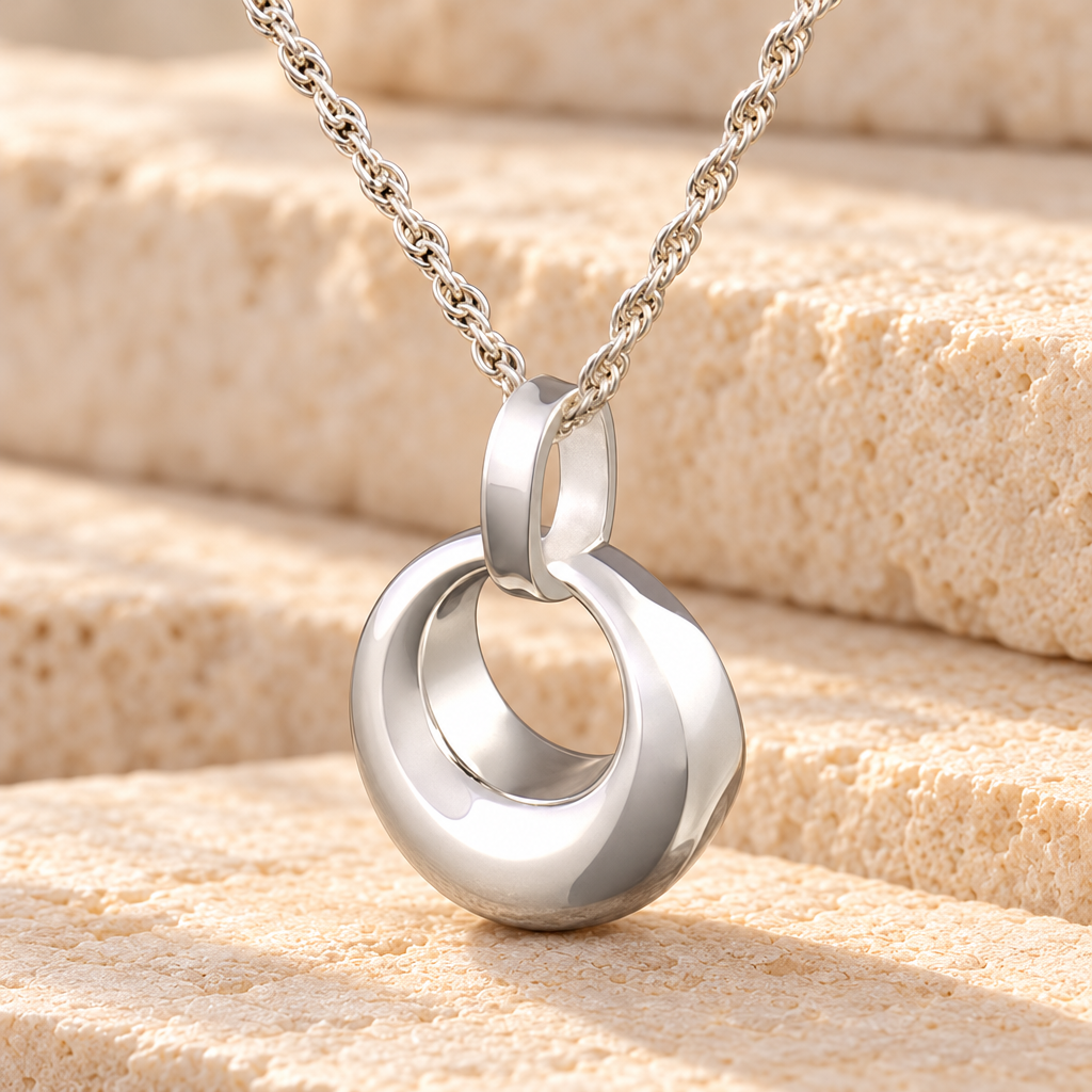 14k White Gold Perpetual Round Jewelry Pendant — main — evr6308wg
