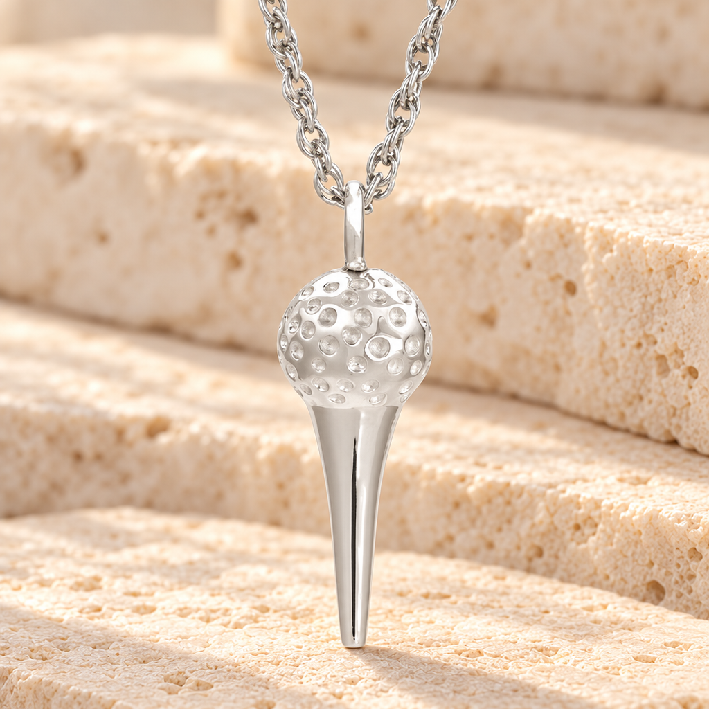 Golf Tee Urn Necklace Sterling Silver — main — evr185ss