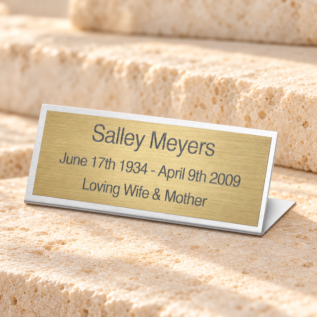 Mensa Easel Engraved Plate — main — evr415GSAES