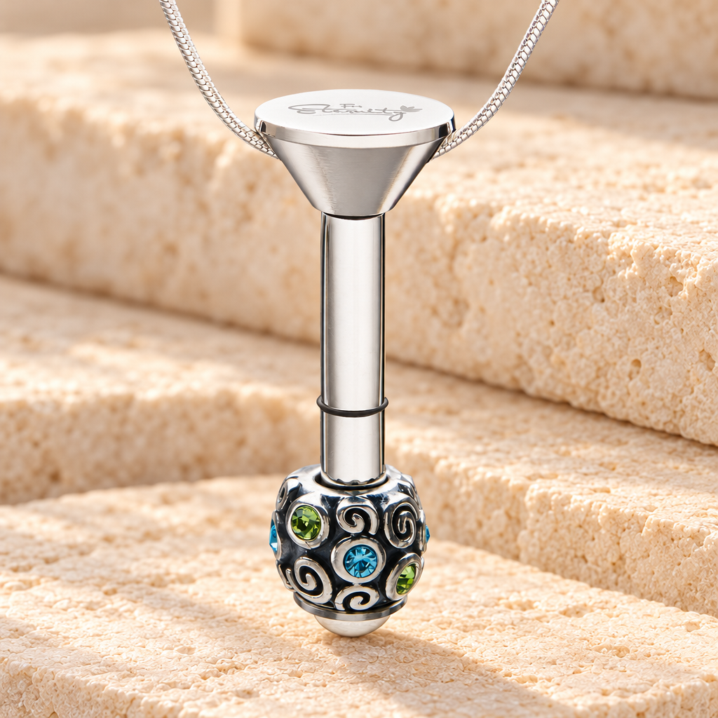 Silver Millenium Ash Pendant with Jubilee Charm — main — evr6538smill