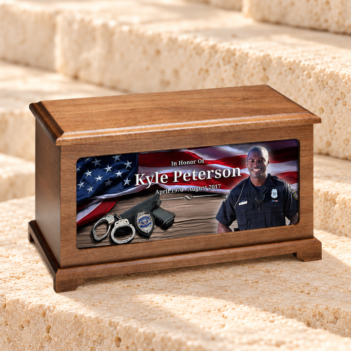 Policeman Photo Urn For Ashes