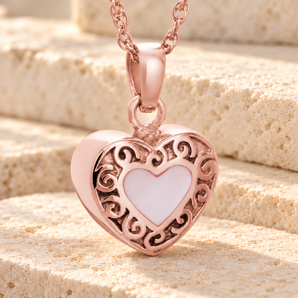 14K Rose Gold Tender Emotions Heart Keepsake — main product image