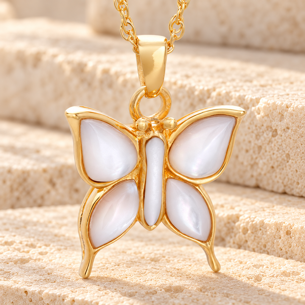 14K Gold Dewy Butterfly Cremation Charm — main — evr853kg