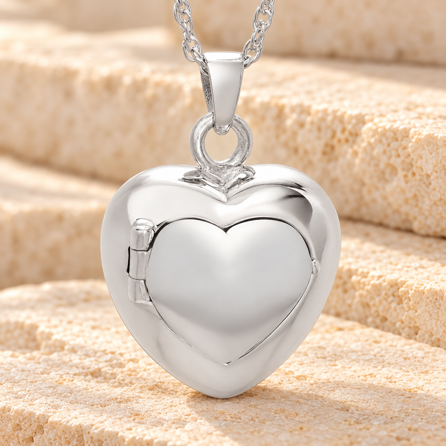 Sterling Silver Purity Heart Funeral Jewelry