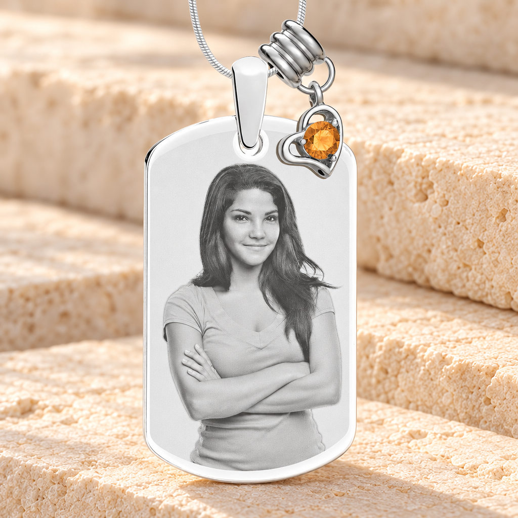Large Photo November Dog Tag Stainless Engraved — main — evr6550nov