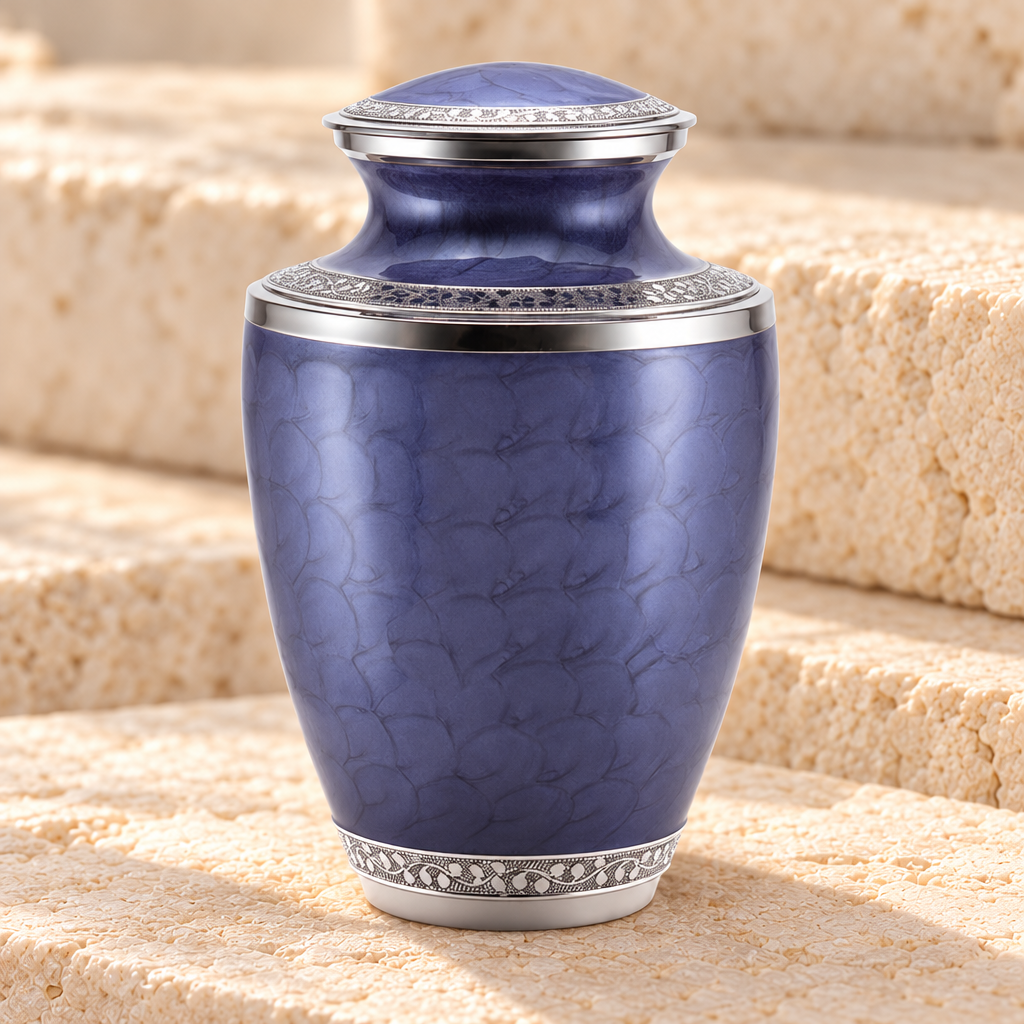 Violet Pearl Beauty Individual Cremation Urn — main product image