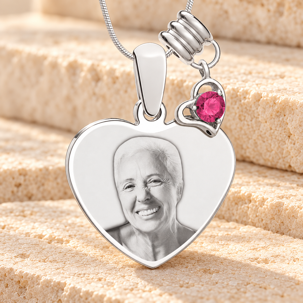 October Heart Photo Engraved Stainless Keepsake — main — evr6402oct