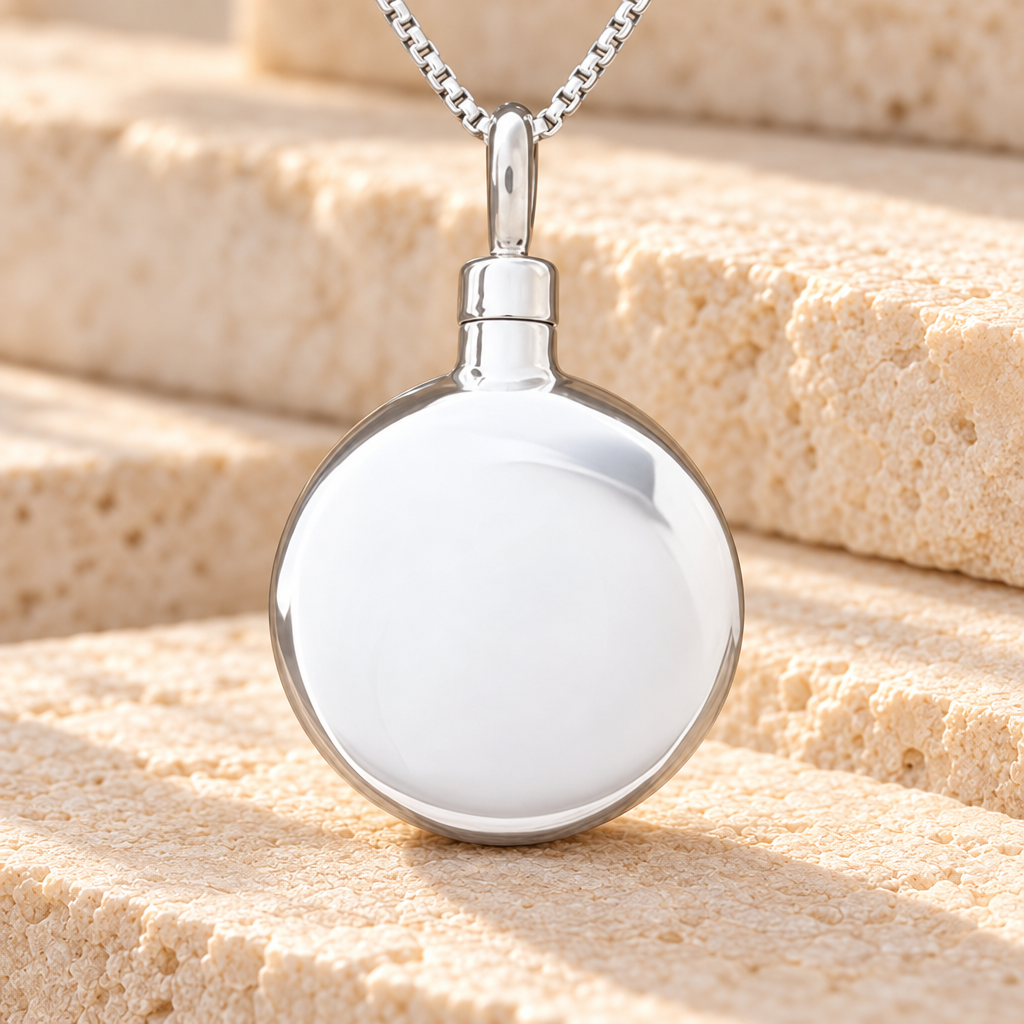 Round Funeral Jewelry — main — evr137ss