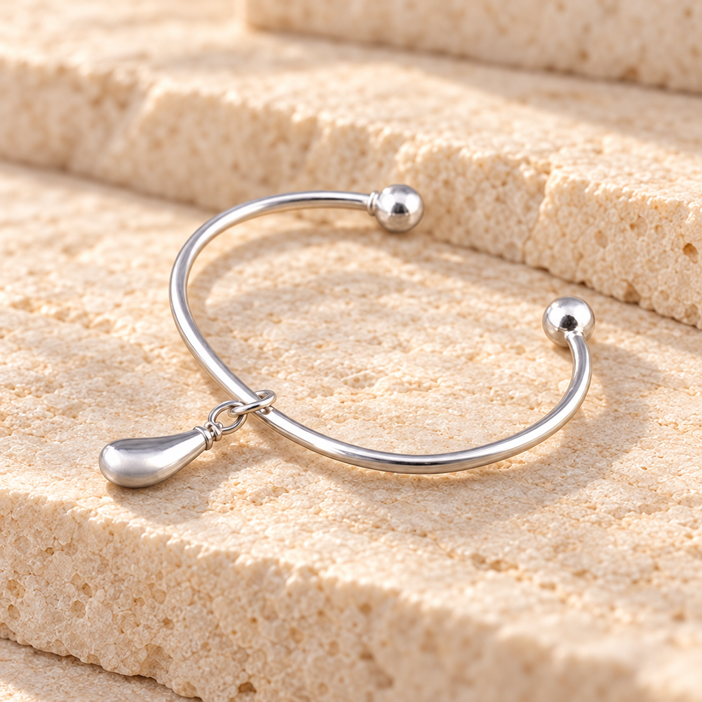 Sterling Silver Teardrop Cremation Bracelet — main — evr6011ss