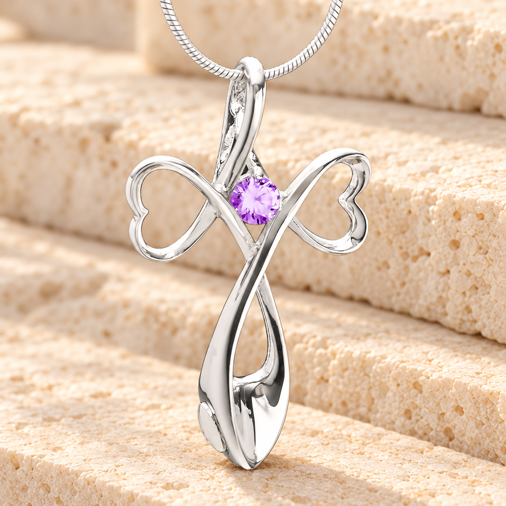 Purple Peaceful Moments Memorial Jewelry — main — evr6091purple