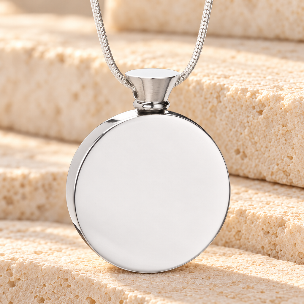 Silver Circle of Life Urn Pendant — main — evr5014s