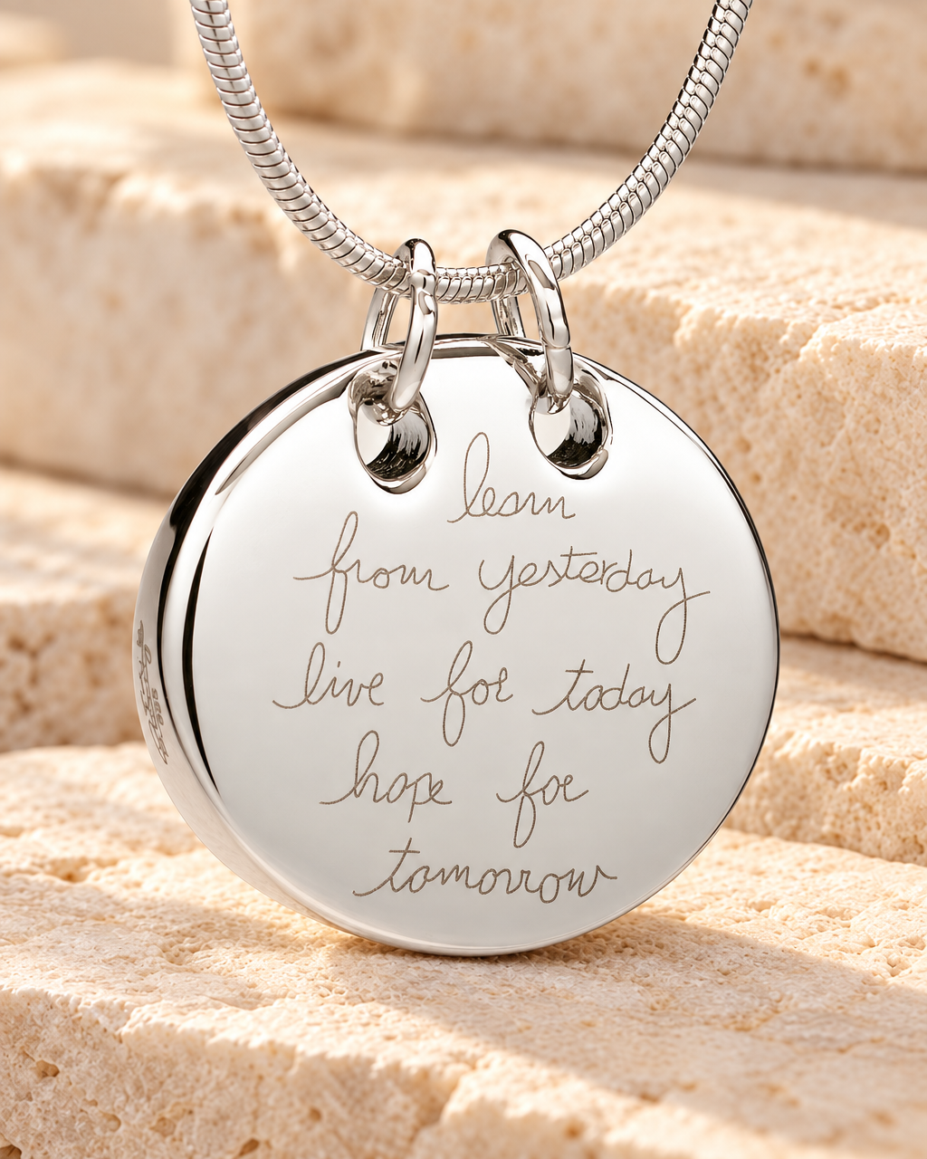 Solid 14K White Gold Wisdom Forever Sealed Memorial Jewelry — main — evr6390wgfs